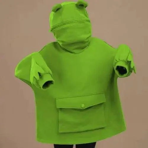 Cool Women Hoodie Perfect Sleeping Frog Pullover Winter Sense Hooded Modern Casual Sweatshirts Cute Funny Style Comfortable Frog Pullover Hoodie For Women