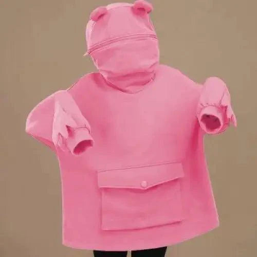 Cool Women Hoodie Perfect Sleeping Frog Pullover Winter Sense Hooded Modern Casual Sweatshirts Cute Funny Style Comfortable Frog Pullover Hoodie For Women