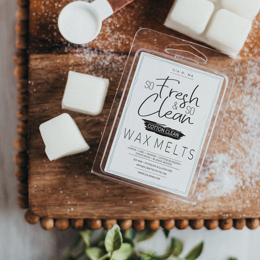 Galets de cire de soja parfum Coton Propre - Parfum d'intérieur frais et propre