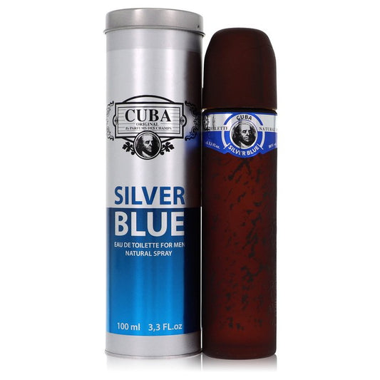 Cuba Silver Blue by Fragluxe Eau De Toilette Spray 3.3 oz für Herren