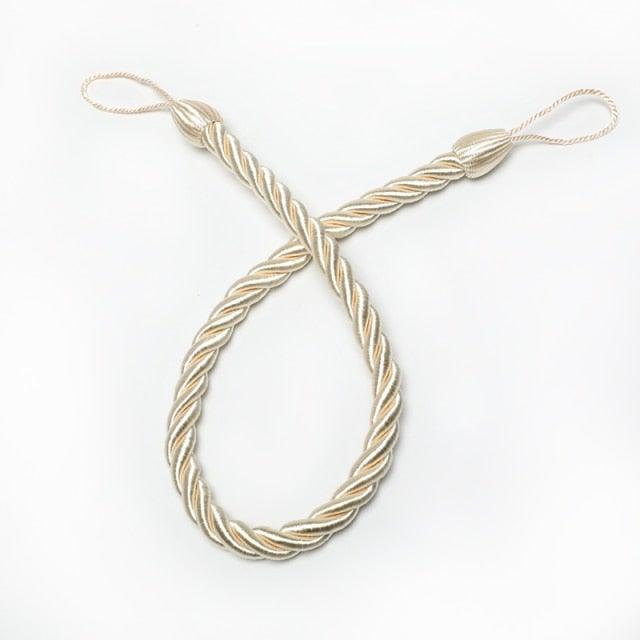 Curtain Tie Backs Gold Handmade Weave Curtain Holder Clip Buckle Rope Home Decorative Room Accessories Curtain Tieback Curtain Handmade Tiebacks Ropes Holdbacks 74CM