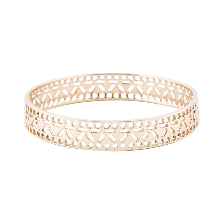 Bracelet jonc Cut it Out doré