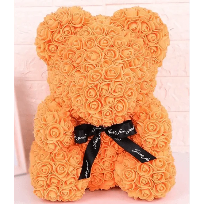 Cute artificial rose flower teddy bears gift box for home decor - Christmas Valentine's Day wedding day presents