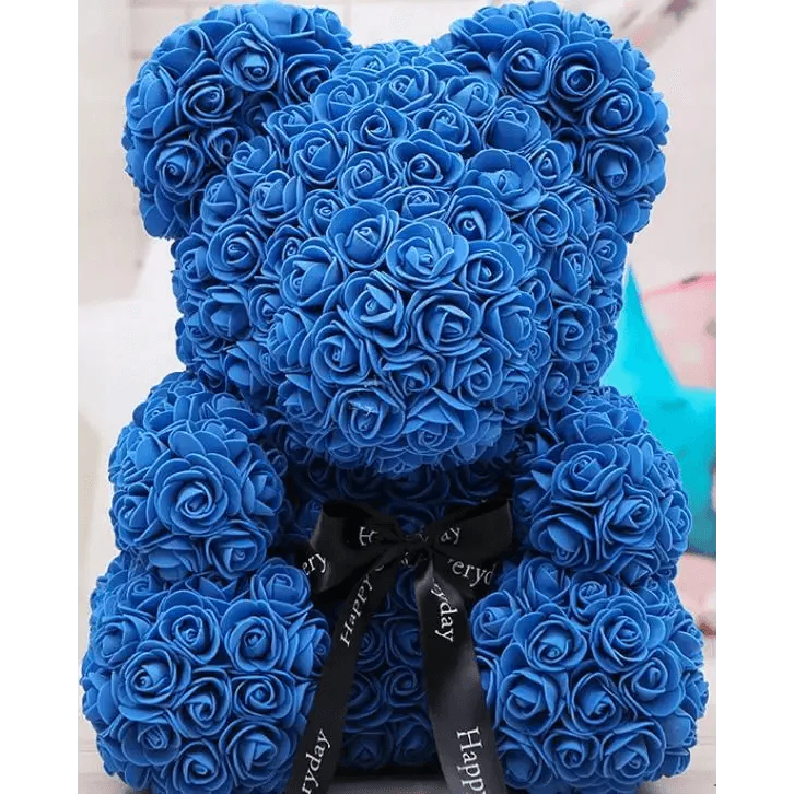 Cute artificial rose flower teddy bears gift box for home decor - Christmas Valentine's Day wedding day presents
