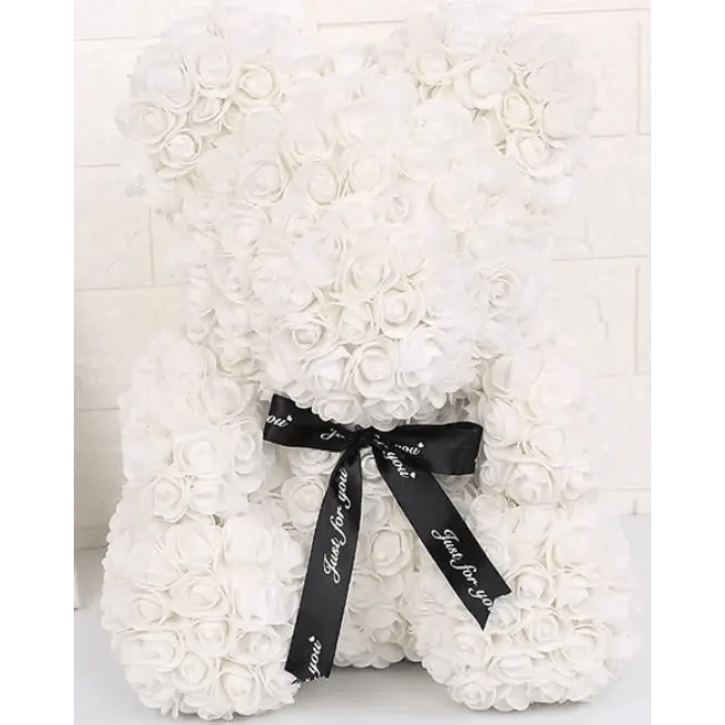 Cute artificial rose flower teddy bears gift box for home decor - Christmas Valentine's Day wedding day presents