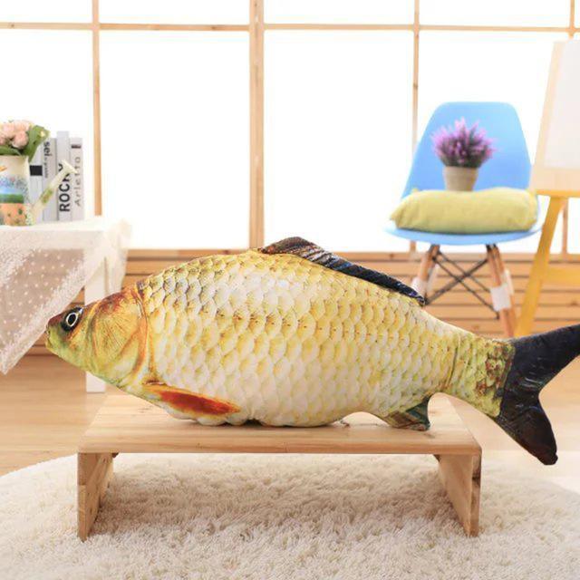 Cute Staffed Soft Animal Fish Plush Toys Pillow Creative Pillow Cushion Soft Fish Cushion Pillow Carp Plush Pillow Stuffed Toy Throw Pillow for Home Decoration Gift Kids Pillow Stuffed Animal Toy Gift Kids Toy Christmas Gifts