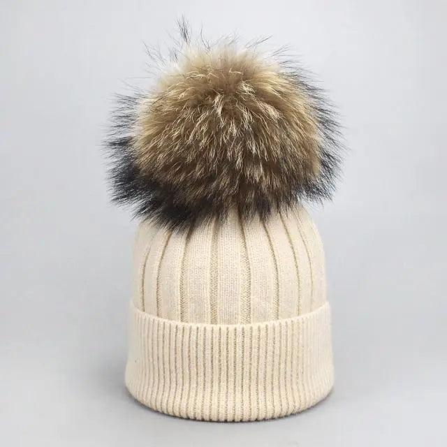 Cute Winter Warm Comfortable Cap Detachable Pom Pom Autumn Super Soft Fashionable Caps For Adults And Kids