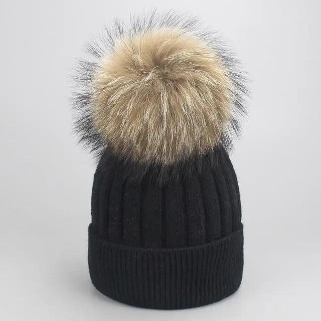 Cute Winter Warm Comfortable Cap Detachable Pom Pom Autumn Super Soft Fashionable Caps For Adults And Kids