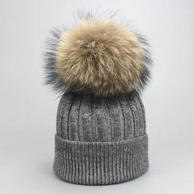 Cute Winter Warm Comfortable Cap Detachable Pom Pom Autumn Super Soft Fashionable Caps For Adults And Kids