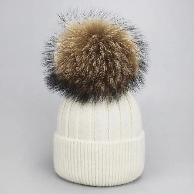 Cute Winter Warm Comfortable Cap Detachable Pom Pom Autumn Super Soft Fashionable Caps For Adults And Kids