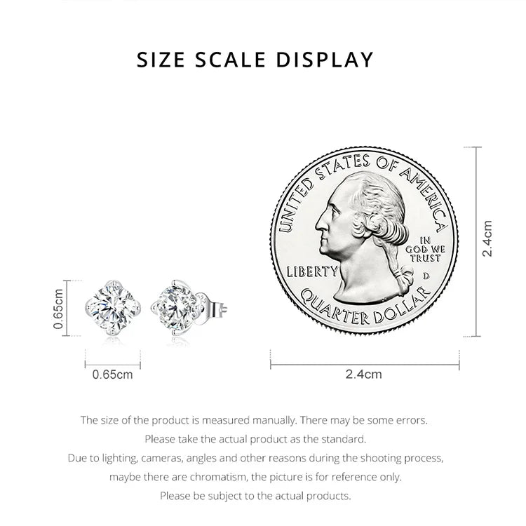 D Farbe VVS1 1 Karat Moissanit Ohrstecker 925 Sterling Silber Hochzeitsgeschenk