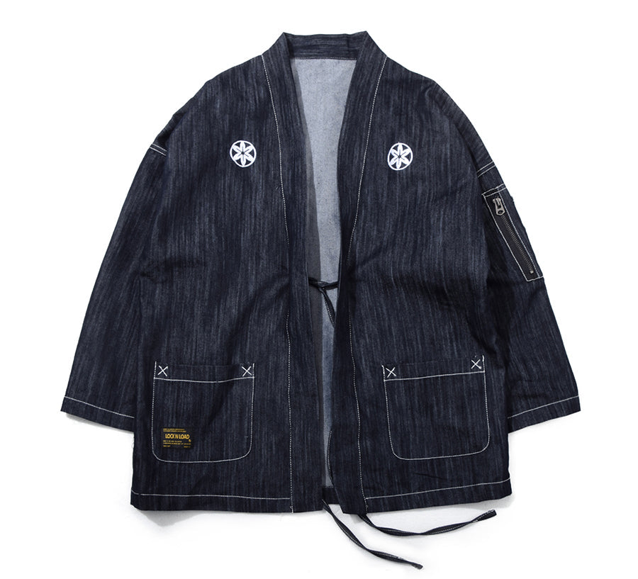 LALKW002 Dunkles Lotus-Samurai-Hemd