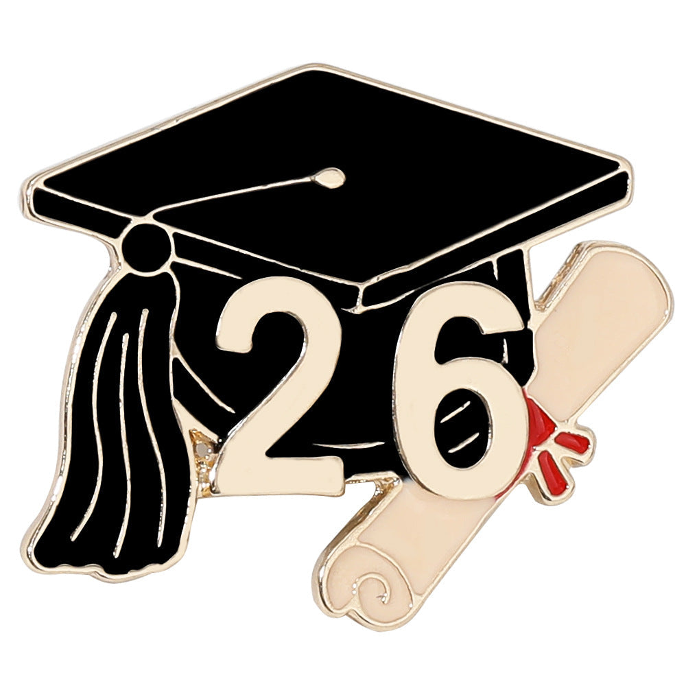 New Graduation Season Bachelors Cap Series Brooch Set