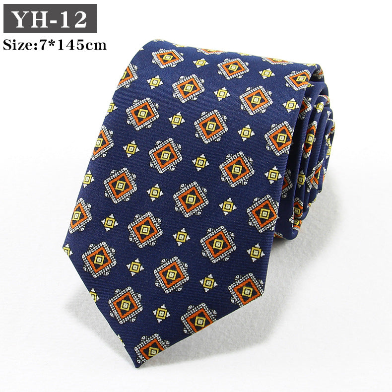 Korean-style Retro Hong Kong style Floral Casual Tie