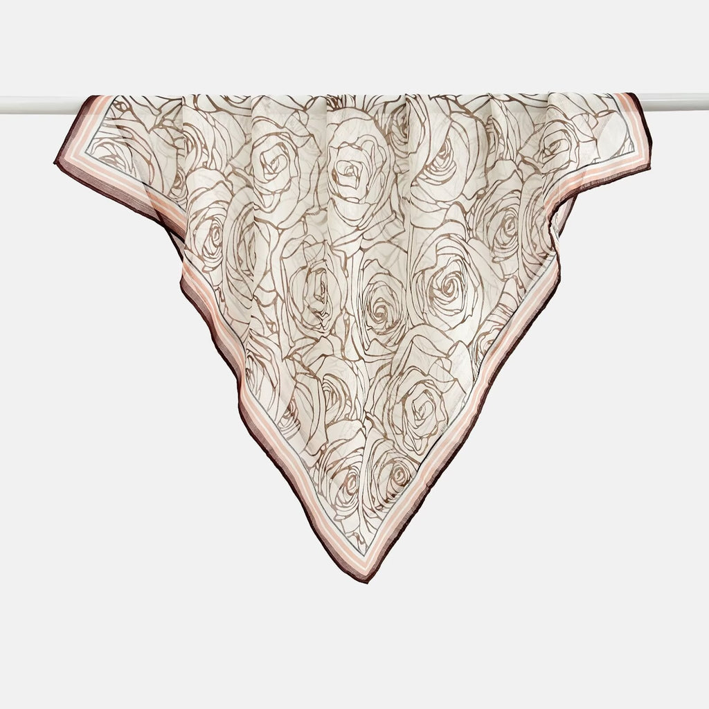 Versatile Printed Thin Square Scarf