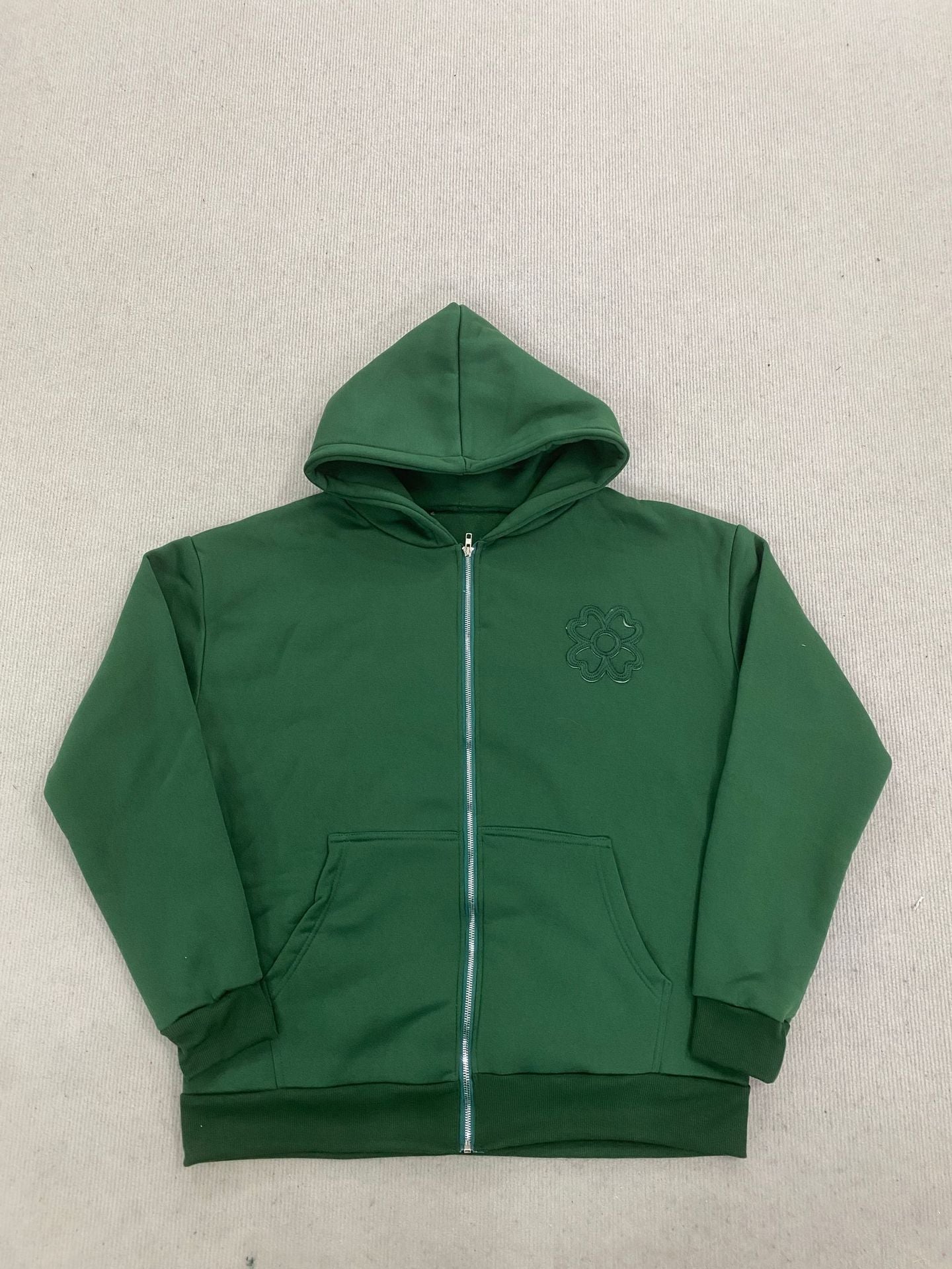 Loose-fit Tailored Hooded Zip-up Sweatshirt Jacket