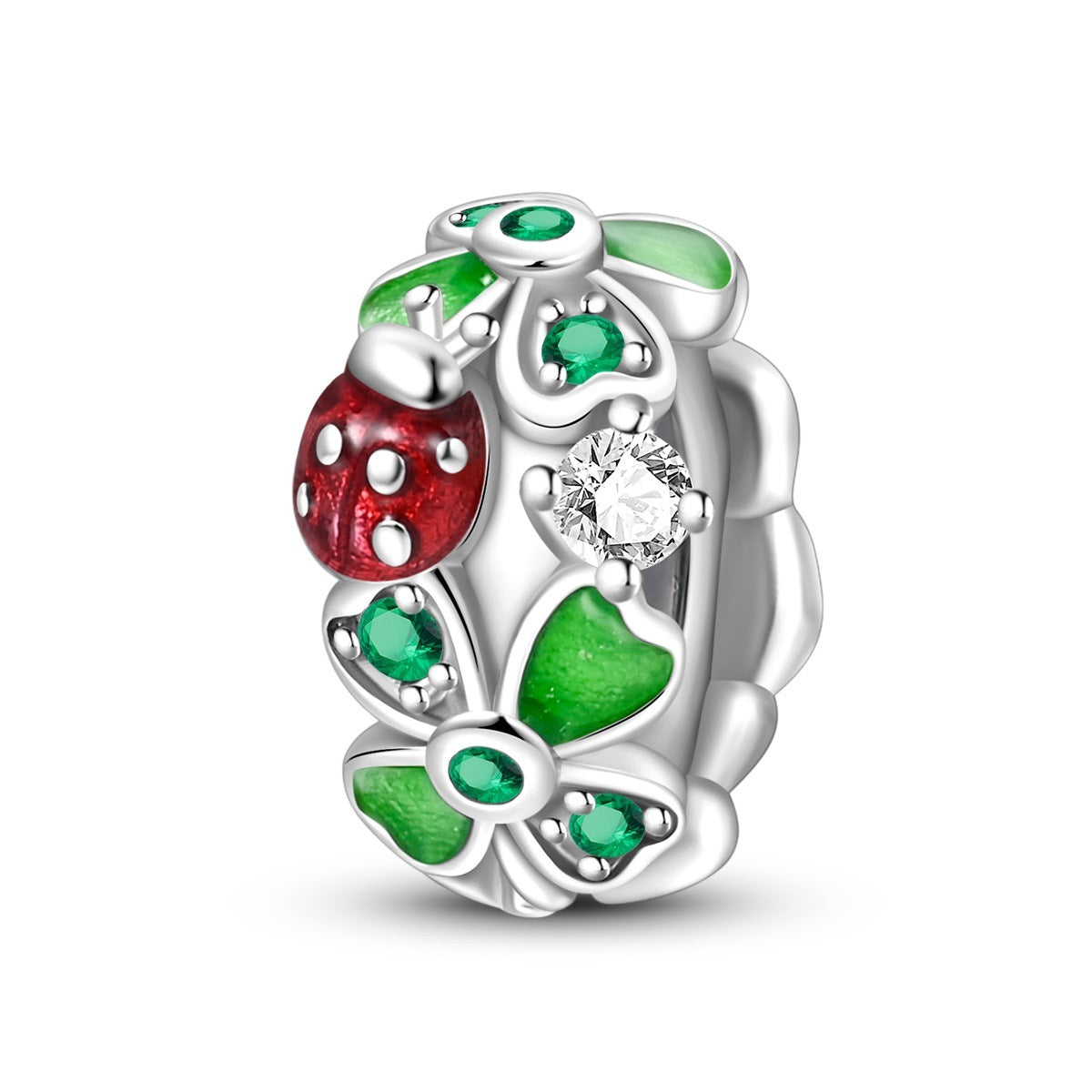 Round Clip-bead DIY Bracelet Accessories, Fashionable Beading Components