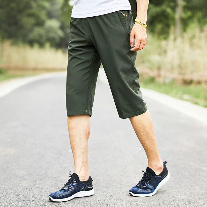 Plus-size Athletic Capri Pants Loose-fitting