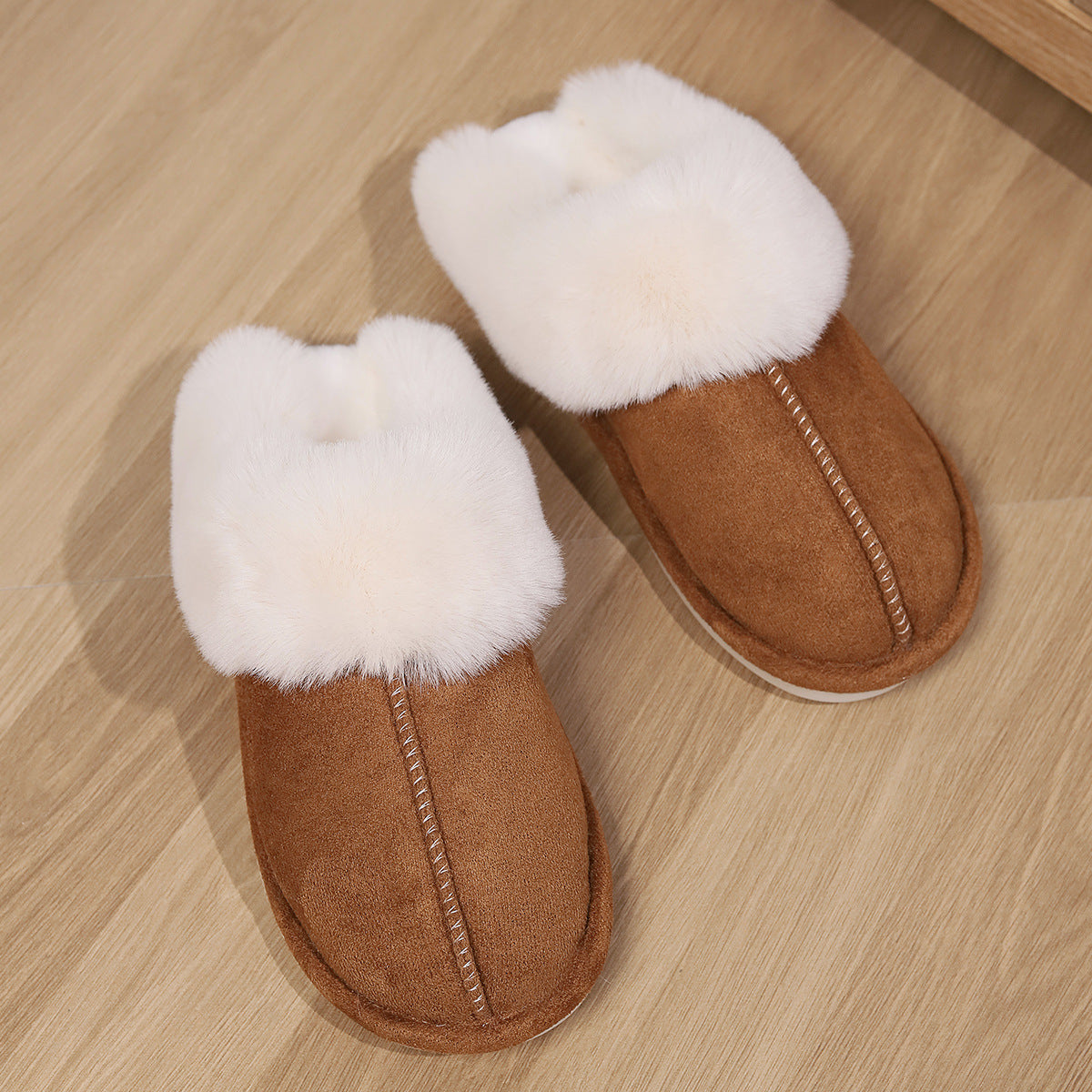 Cotton Slippers Thickened For Indoor Use In Autumn And Winter Half-covered