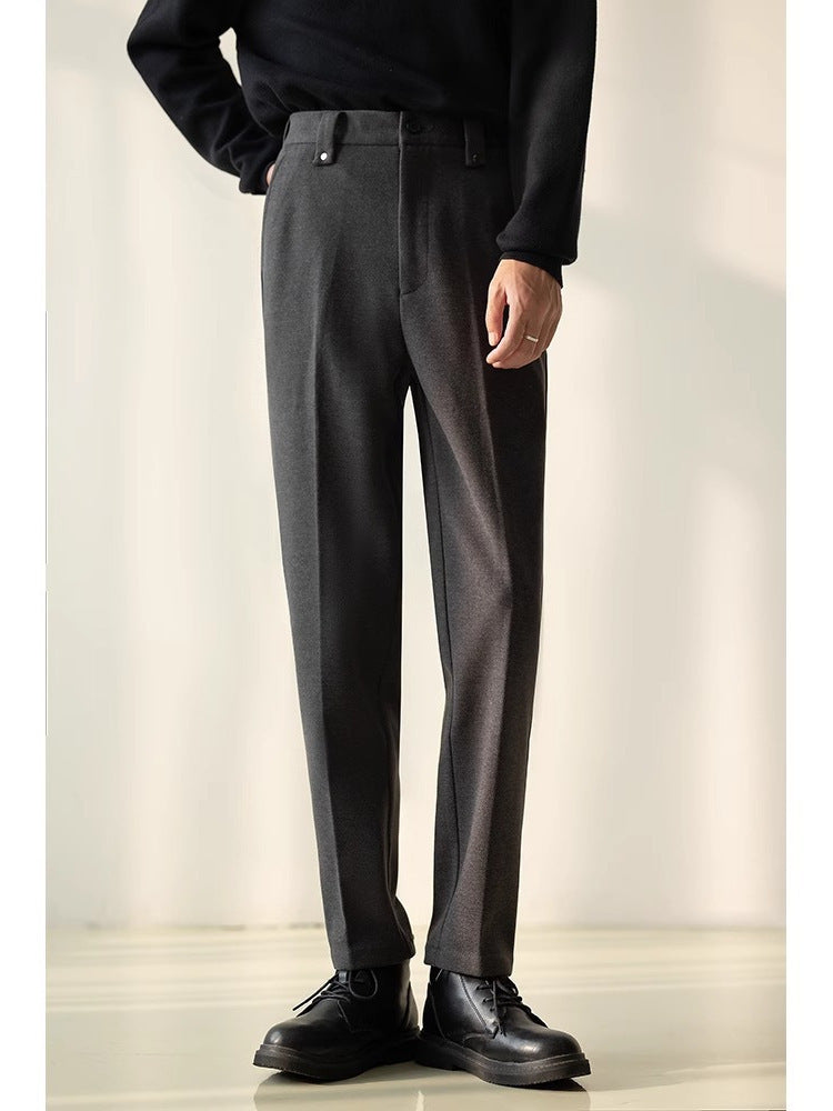 Mens Stylish Casual Straight-leg Suit Pants