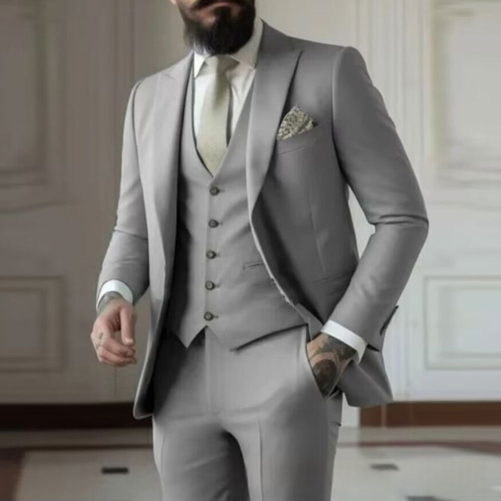 Mens Tuxedo Dinner Suit Three-Piece Set