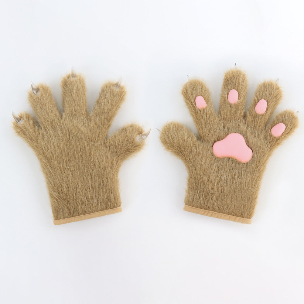 Handmade Cat's Paw Gloves Plush Meat Pad Cat Palm Props