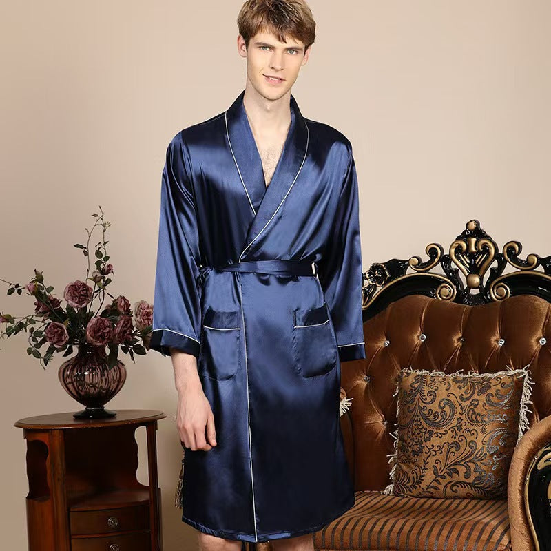 Mens Summer Silk Shorts And Nightgown