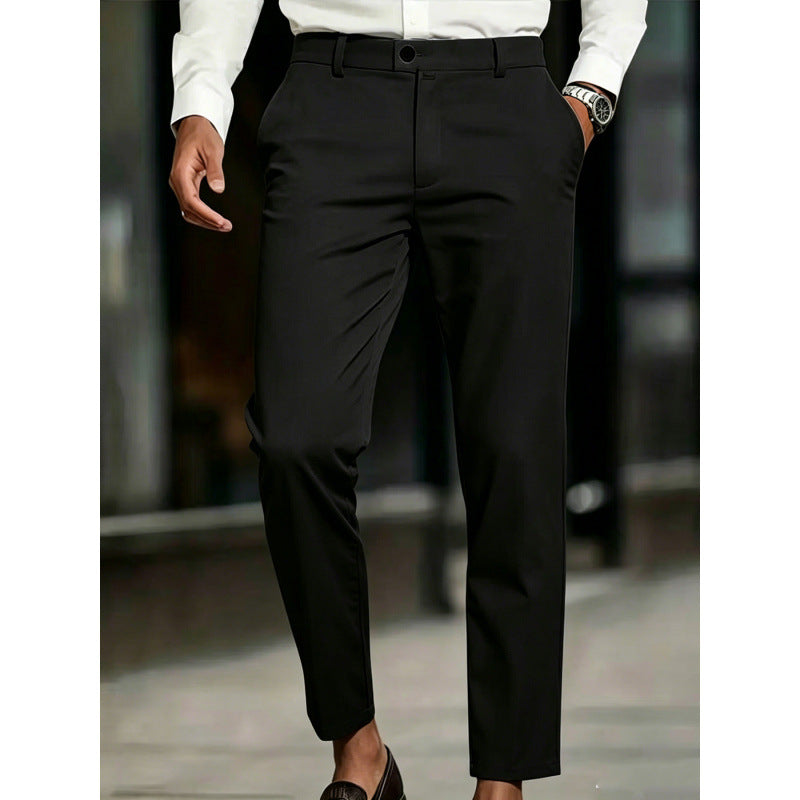 Summer Thin New Mens Solid-color Slim-fit European And American Casual Pants