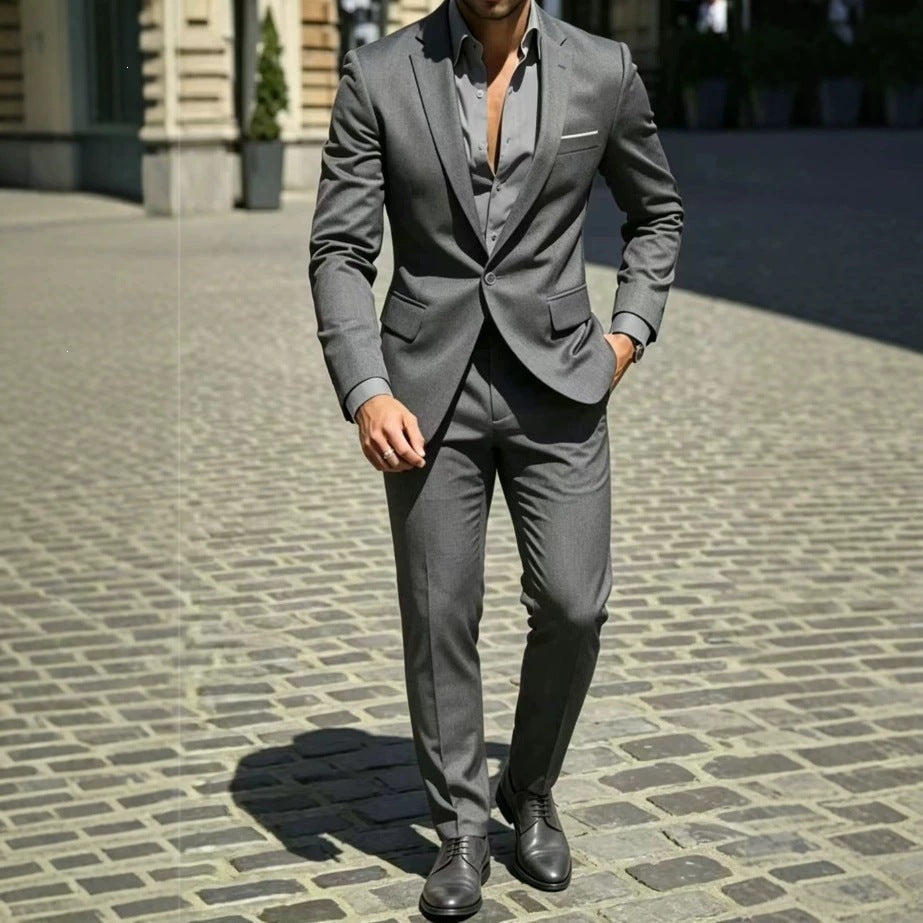Mens Two-Piece Business Professional Formal Suit
