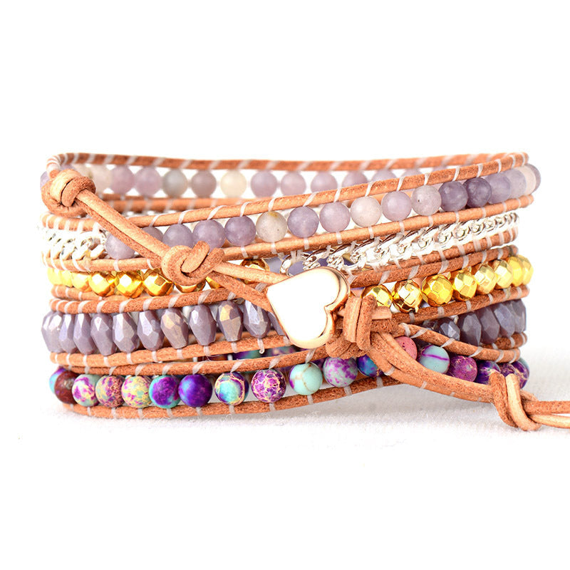Multilayer Leather Hand-braided Wrap Bracelet