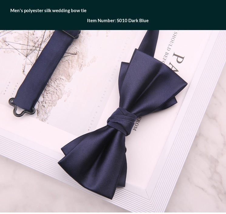 Mens Polyester Wedding Bow Tie