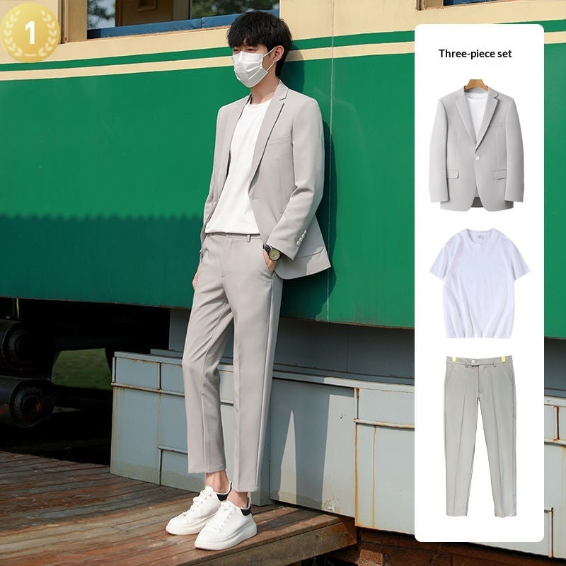 Springautumn New Suit Set Slim-fit Trendy Casual And Versatile