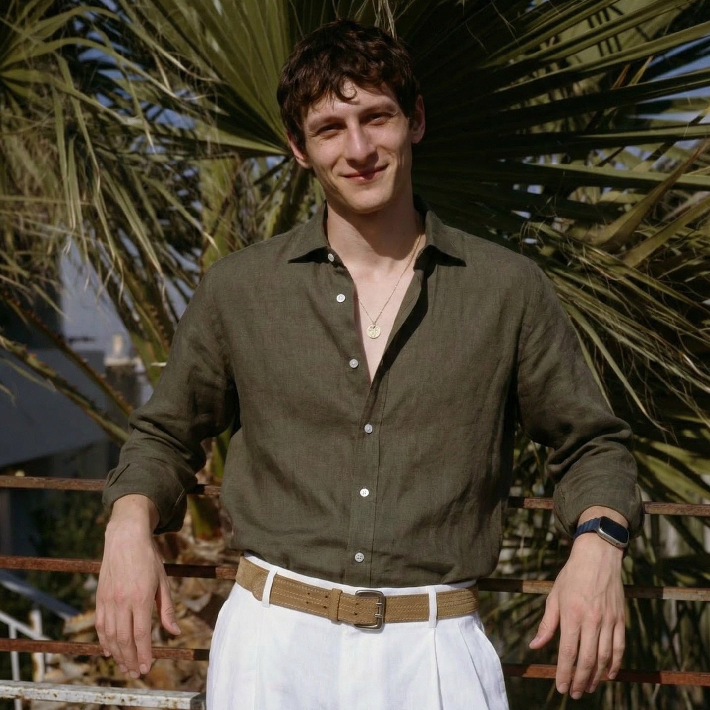 French-style Luxury Pure Linen Long-sleeve Shirt In The Old-money Aesthetic