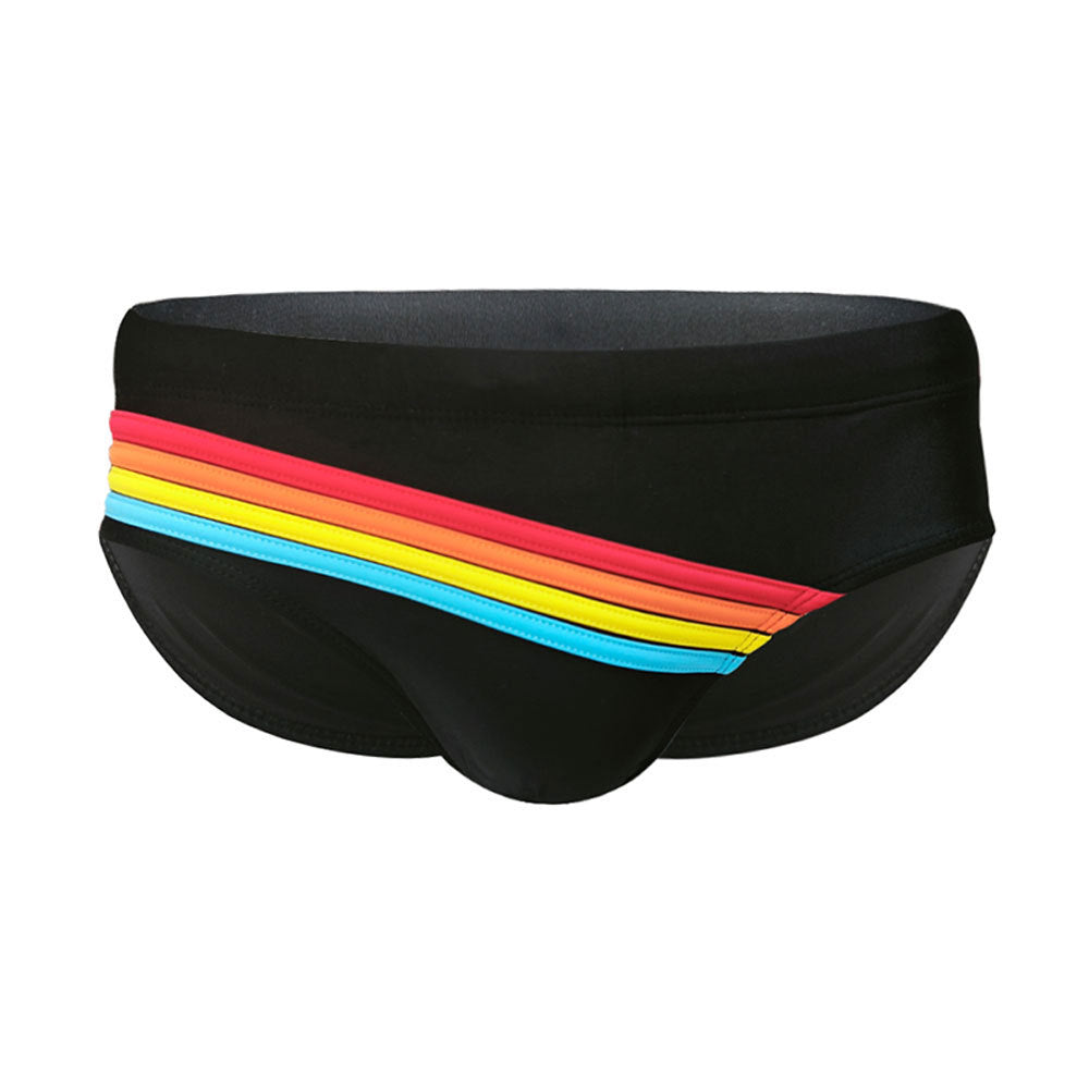 Triangular Three-dimensional Rainbow Swim Trunks Simple Stylish And Form-fitting
