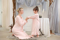 Autumn And Winter Girls' Parent-child Clothes Warm Double-sided Velvet Jade Hare Velvet Long Korean Princess Medium And Large Children's Nightdress
