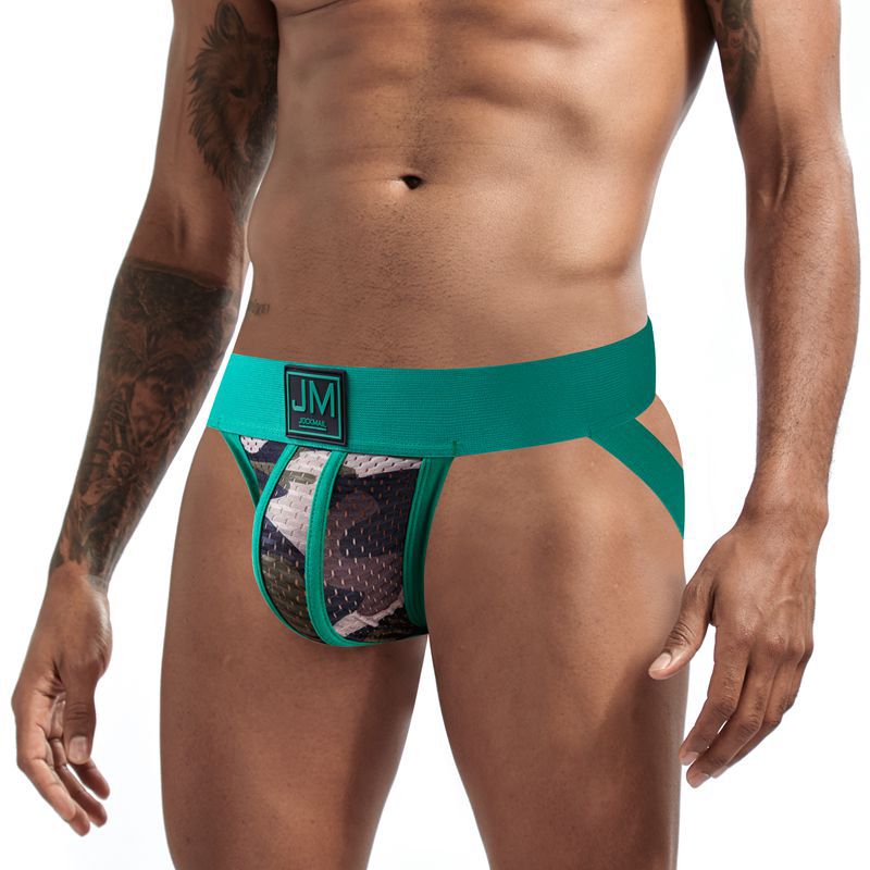 Mens Camo Mesh Thong Underwear