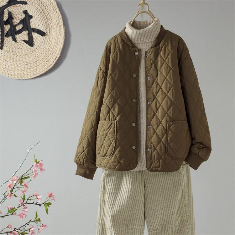 Women's Fashion Solid-Color Short Loose Padded Jacket