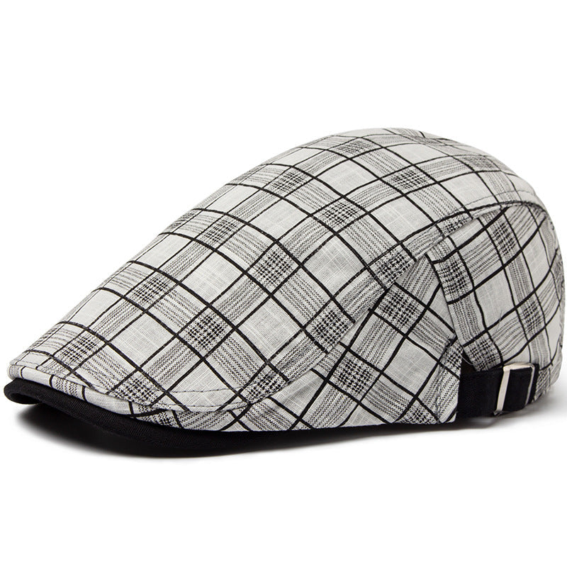Mens Lightweight Summer Plaid Beret