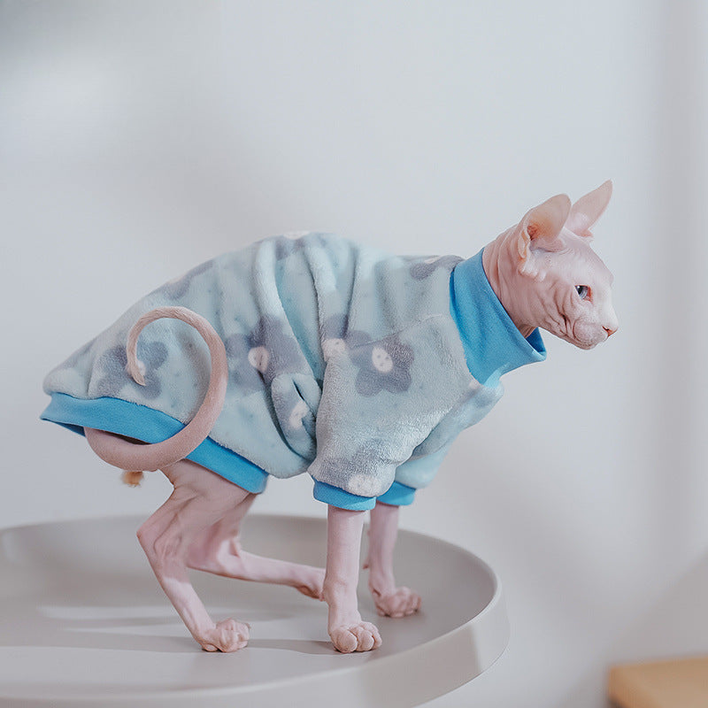Fleece-lined Thickened Warm Flannel Pet Clothing