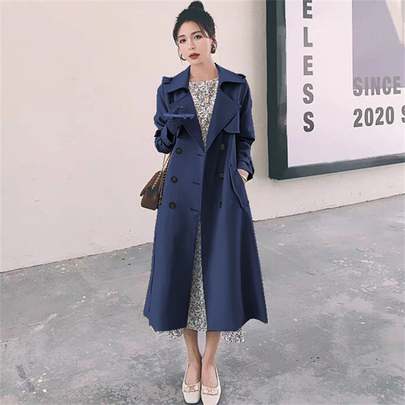 British-style Trendy Khaki Trench Coat