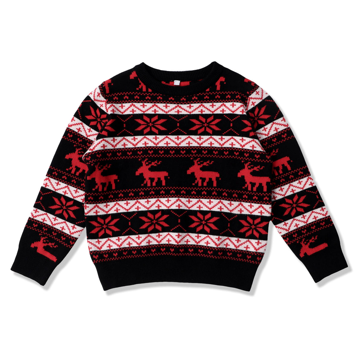 Women's Christmas Round Neck Loose Long Sleeves Sweater