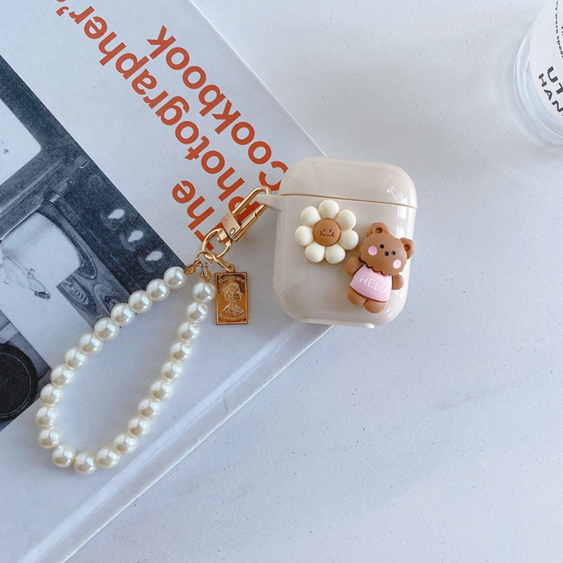 Three-Generation 3D Flower Bear Creative Silicone Case