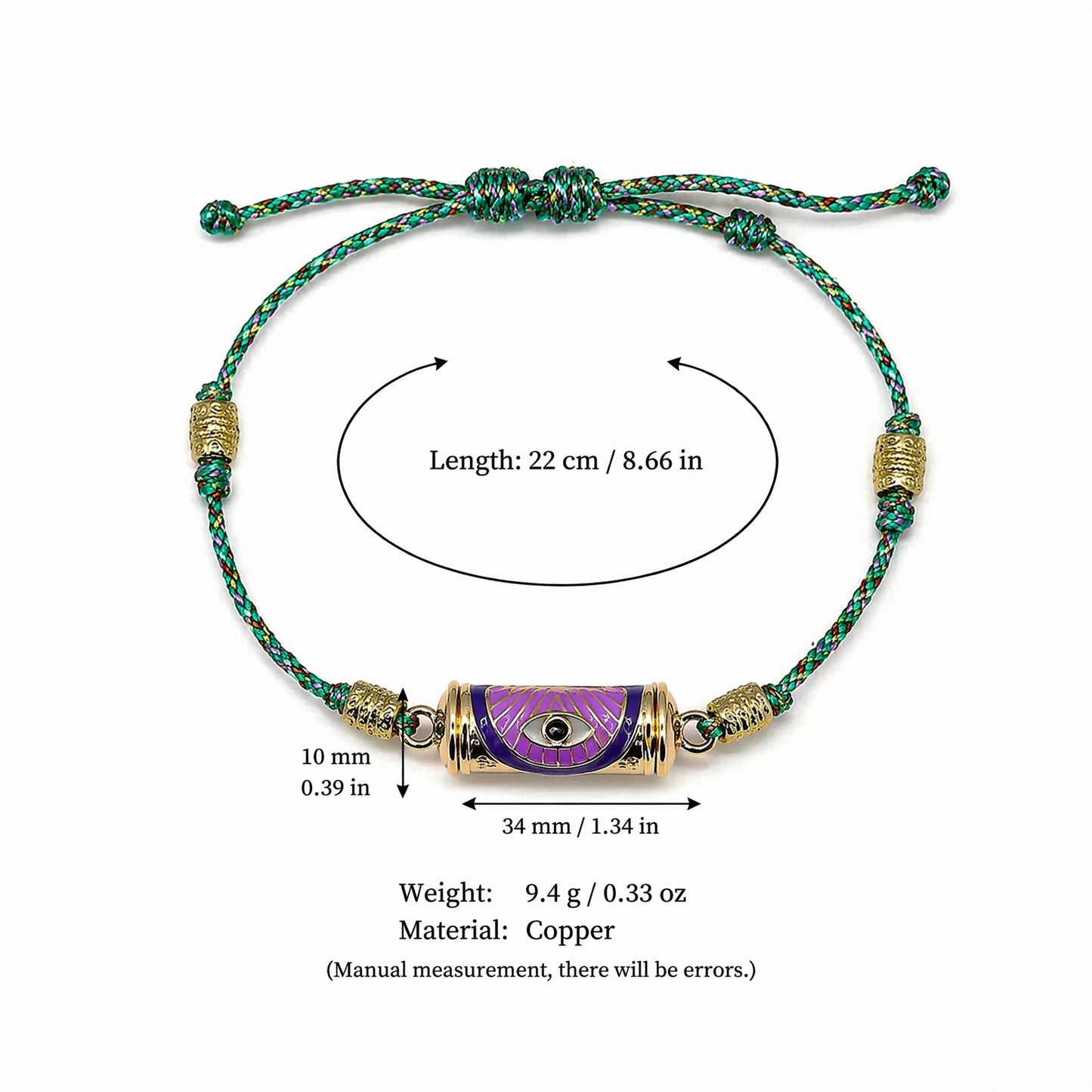 Evil Eye Kaleidoscope Necklace Clavicle Chain