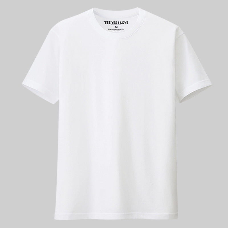 High-quality Pure Cotton Men's Loose Crew Neck Printed Trendy Brand Short-sleeve T-shirt, New Summer Style