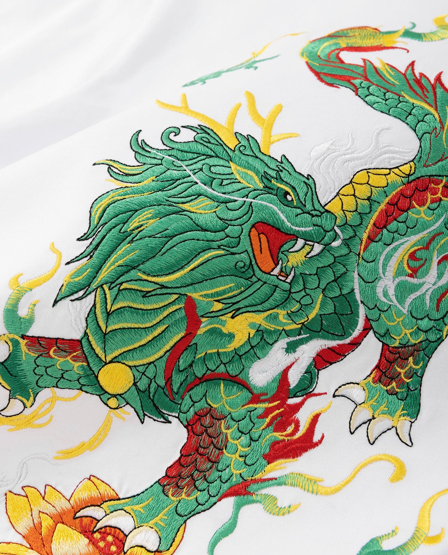 T-shirt brodé Kirin émeraude KH759