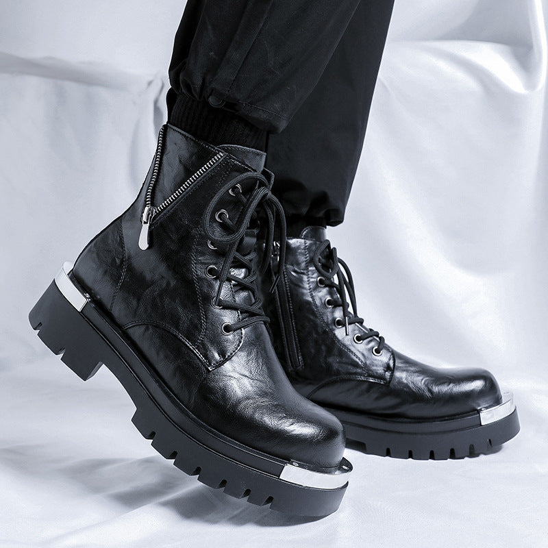 British-style Vintage Fashion Mens Side-zip Boots