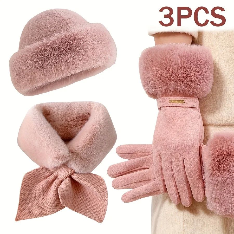 A 3-piece Winter Warm Glove Set