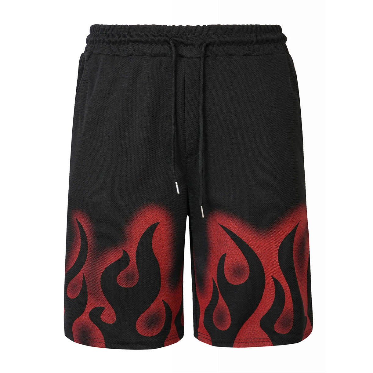 Mesh-Panel Breathable Casual Drawstring Shorts