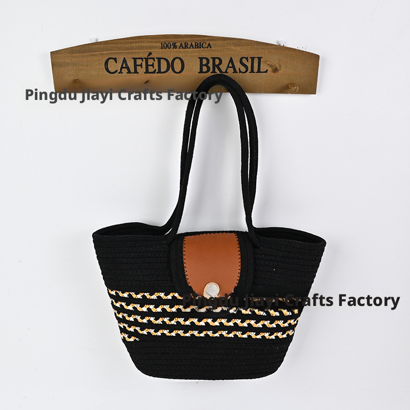 Casual shoulder bag-hollow-beige-9 * 24 *37cm-1 piece