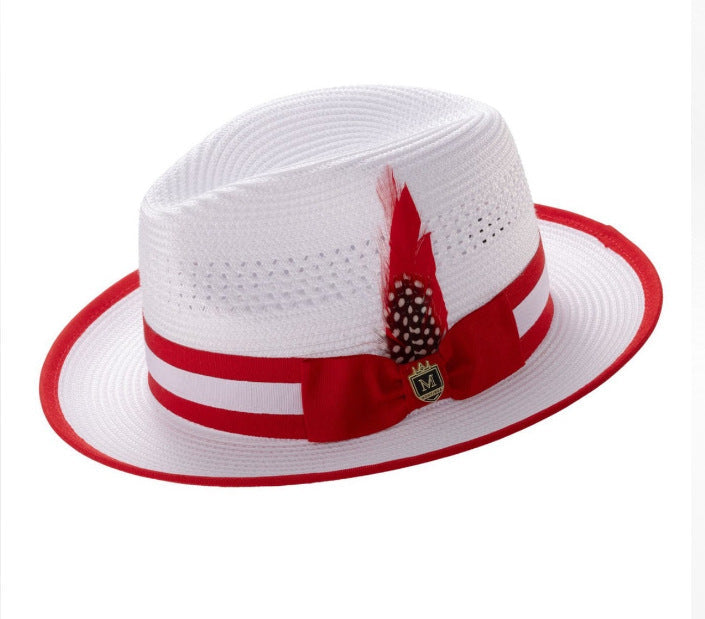New Colorful Feather Jazz Hat For Sun Protection